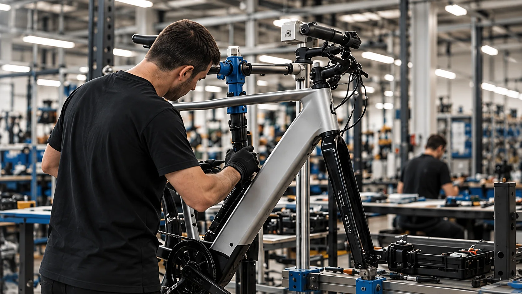 Bicycle assembly workshop in Spain